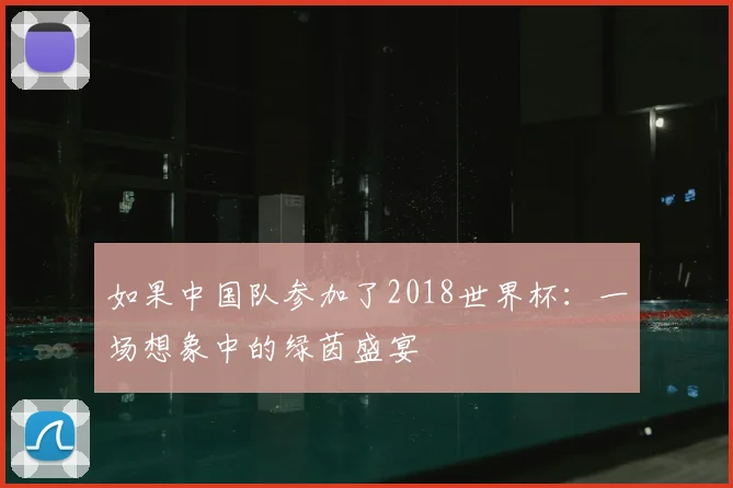 如果中国队参加了2018世界杯:一场想象中的绿茵盛宴